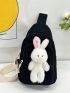 Mini Sling Bag Cartoon Rabbit Decor For Daily