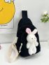 Mini Sling Bag Cartoon Rabbit Decor For Daily