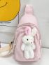 Mini Sling Bag Cartoon Rabbit Decor For Daily