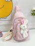 Mini Sling Bag Cartoon Rabbit Decor For Daily