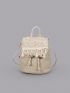 Mini Straw Bag Tassel Decor Vacation Style