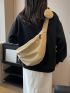 Casual Style Hobo Bag Solid Color With Coin Purse