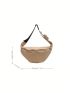 Casual Style Hobo Bag Solid Color With Coin Purse