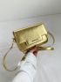 Mini Square Bag Letter Detail Flap Fashion Style