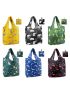 BeeGreen Shopping Bags Reusable Grocery Tote Bags 6 Pack XLarge 50LBS Ripstop Fashion Recycling Bags with Pouch Bulk Machine Washable Nylon Bags