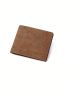 Letter Graphic Small Wallet Bifold Brown