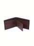 Letter Graphic Small Wallet Bifold Brown