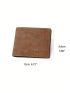 Letter Graphic Small Wallet Bifold Brown