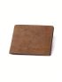 Letter Graphic Small Wallet Bifold Brown