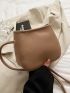 Minimalist Hobo Bag Zipper With Inner Pouch Khaki