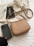 Minimalist Hobo Bag Zipper With Inner Pouch Khaki