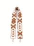 Geometric Pattern Wide Adjustable Strap Polyamide