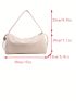 Minimalist Hobo Bag Large Capacity Zipper Pu