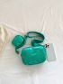 Metallic Square Bag Zipper With Coin Purse Funky