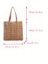 Vacation Double Handle Straw Bag Double Handle