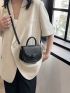 Mini Flap Saddle Bag Fashion Black Top Handle