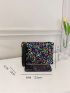 Sequin Decor Square Bag Glamorous Colorblock