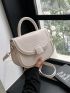 Mini Flap Saddle Bag Fashion Beige Top Handle