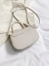 Mini Flap Saddle Bag Fashion Beige Top Handle