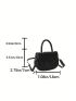 Mini Flap Saddle Bag Fashion Black Top Handle