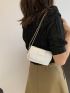 Mini Braided Detail Flap Square Bag Fashion White