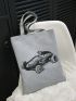 Small Shopper Bag Car Pattern Double Handle For Daily