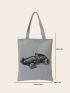 Small Shopper Bag Car Pattern Double Handle For Daily