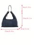 Medium Hobo Bag Denim Chain Strap For Daily