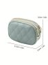 Litchi Embossed Coin Purse Fashionable Zipper Genuine Leather