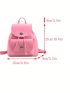 PU Flap Backpack Twist Lock Drawstring Detail