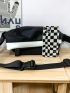 Two Tone Fanny Pack Release Buckle Decor Waterproof