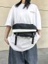 Two Tone Fanny Pack Release Buckle Decor Waterproof