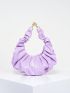 Purple Ruched Bag PU