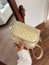 Mini Square Bag Stitch Detail Metallic PU Funky