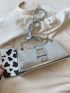 PU Baguette Bag Crocodile Print White