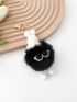 Glasses Decor Pompom Design Bag Charm