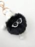 Glasses Decor Pompom Design Bag Charm