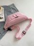 Minimalist Fanny Pack Zipper Large Capacity Pink