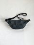 Geometric Pattern Fanny Pack Zipper Large Capacity