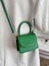 Mini Minimalist Square Bag Flap Green Top Handle