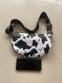 Cow Print Fanny Pack Chain Decor Medium