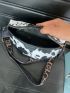 Cow Print Fanny Pack Chain Decor Medium