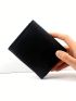 Stitch Detail Small Wallet Black Metal Decor