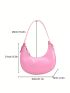 Small Hobo Bag With Zipper Minimalist Pink