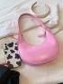 Small Hobo Bag With Zipper Minimalist Pink