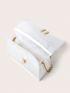 Mini Flap Square Bag Clear PVC Metal Decor