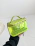 Mini Satchel Bag Clear PVC Neon Lime Funky