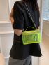 Mini Satchel Bag Clear PVC Neon Lime Funky