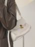 Medium Shoulder Bag Twist Lock Solid Color