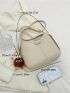 Small Hobo Bag Letter Detail Fashion Style